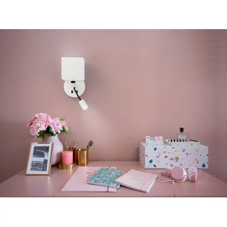 Kinkiety-do-salonu - lampa ścienna z regulowanym ramieniem 1x40w e27+3w led magnum 21-75659 candellux 