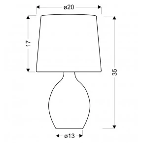 Lampki-nocne - ceramiczna lampa gabinetowa 1x40w e14 ambon 41-78643 candellux 