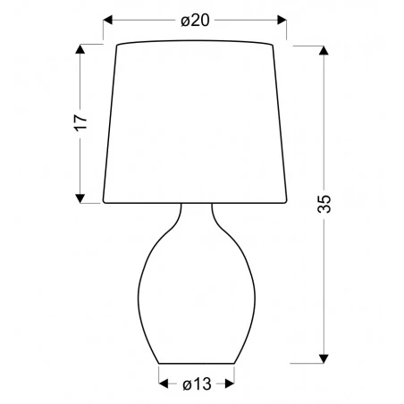 Lampki-nocne - ceramiczna lampa gabinetowa 1x40w e14 ambon 41-78643 candellux 