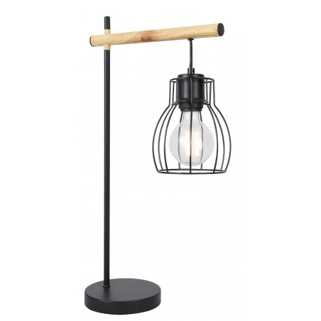 Lampki-nocne - czarna lampa gabinetowa w stylu industrialnym 1x60w e27 bernita 41-80059 candellux 