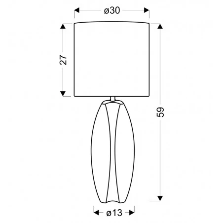 Lampki-nocne - oryginalna lampa gabinetowa h-59 1x60w e27 palma 41-79978 candellux 