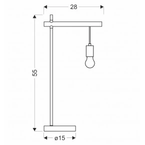 Lampki-biurkowe - gabinetowa lampa w stylu industrialnym 1x60w e27 izzy 41-80042 candellux 