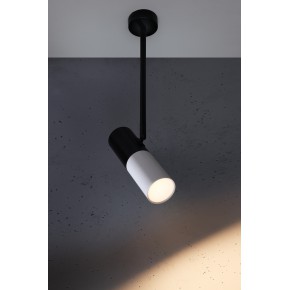 Lampy-sufitowe - biało-czarna lampa - tuba regulowana 1x15w gu10 tuba 31-78353 candellux 
