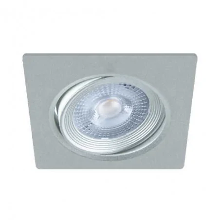 Oprawy-sufitowe - kwadratowe oczko sufitowe led srebrne 5w 4000k moni led 03860 ideus 