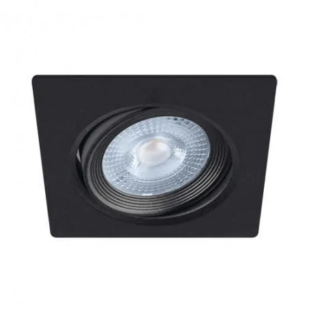 Oprawy-sufitowe - czarna oprawa sufitowa led ruchoma kwadratowa 5w 4000k moni led d 03862 ideus 
