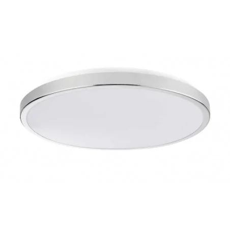 Plafony - okrągła plafoniera led chromowana 24w 4000k 1440lm kern 40 314871 polux 