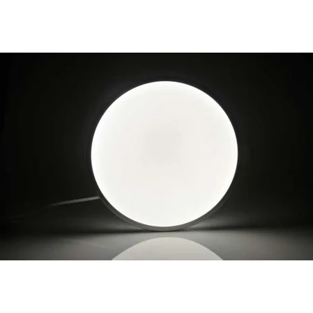 Plafony - plafon led okrągły 15w neutralne światło 4000k 30cm nikiel kern 30 314888 polux 