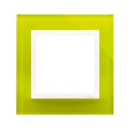 Ramki-instalacyjne - ramka pojedyncza szklana limonkowy sorbet drn1/90 simon 54 nature kontakt-simon 