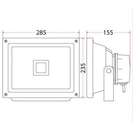 Naswietlacze-led-50w-i-wiecej - naświetlacz led cob 50w zimne światło ip65 oh-50 rum-lux 