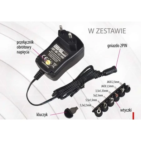 Zasilacze-led - zasilacz uniwersalny z regulacją napięcia 3-12v rum-lux 