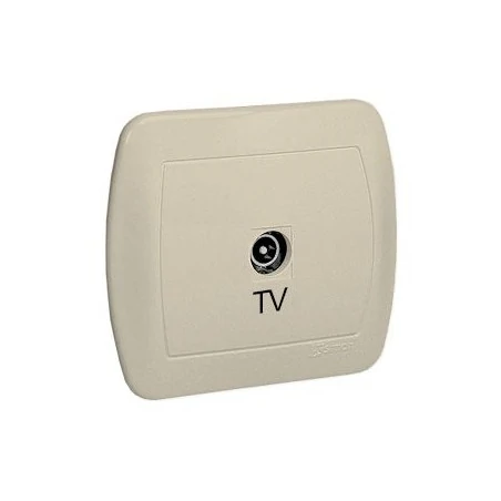 Gniazda-antenowe - beżowe gniazdo antenowe tv pojedyncze aak3/12 simon akord kontakt-simon 