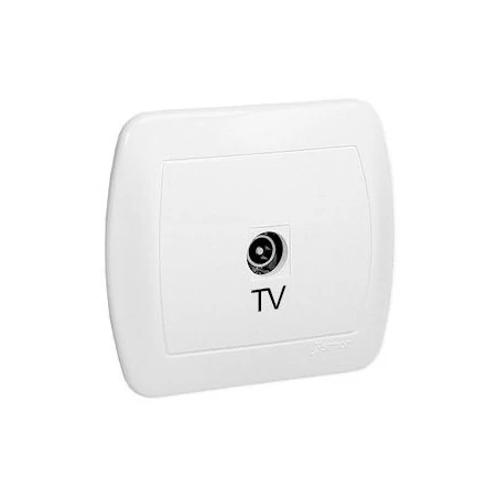 Gniazda-antenowe - białe gniazdo antenowe tv pojedyncze końcowe aak3/11 simon akord kontakt-simon 