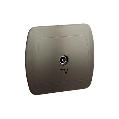 Gniazda-antenowe - satynowe gniazdo antenowe tv pojedyncze końcowe aak3/29 simon akord kontakt-simon 