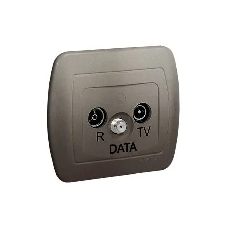Gniazda-antenowe - satynowe gniazdo antenowe r-tv-data aad/29 simon akord kontakt-simon 
