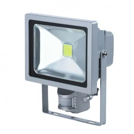 Naswietlacze-z-czujnikiem-ruchu - naświetlacz led 30w z czujnikiem ruchu i zmierzchu srebrny oh-30cz rum-lux 