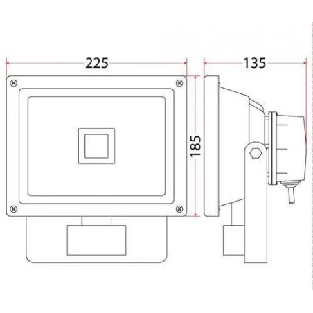 Naswietlacze-z-czujnikiem-ruchu - naświetlacz led 30w z czujnikiem ruchu i zmierzchu srebrny oh-30cz rum-lux 
