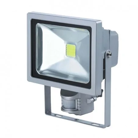 Naswietlacze-z-czujnikiem-ruchu - halogen led zewnętrzny z czujnikiem ruchu 20w 6000k szary oh-20cz rum-lux 