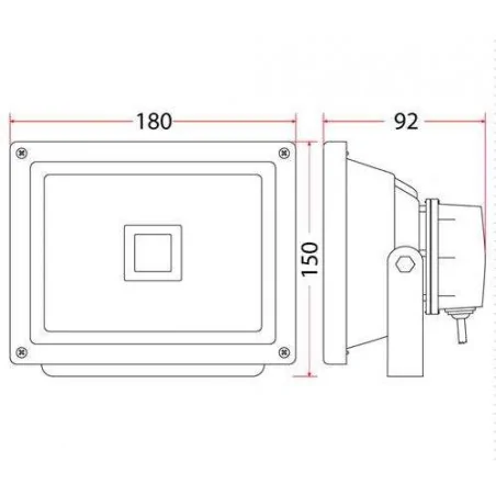 Naswietlacze-led-20w - lampa halogenowa led 20w 6000k szara oh-20 rum-lux 