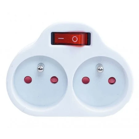Rozgalezniki - rozgałęźnik elektryczny z wyłącznikiem 2-gniazdowy z-8 rum-lux 