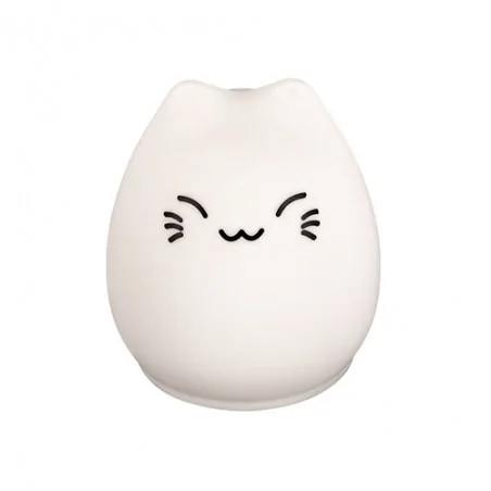 Oswietlenie-do-pokoju-dzieciecego - lampa stołowa biała kot na baterie 4500k pupil led 09886 ideus 
