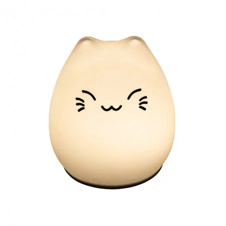 Oswietlenie-do-pokoju-dzieciecego - lampa stołowa biała kot na baterie 4500k pupil led 09886 ideus 