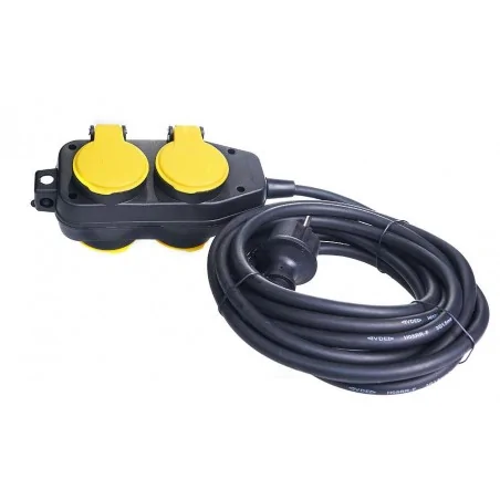 Przedluzacze-elektryczne - przedłużacz budowalny 4 gniazda 3x1,5mm 10m rum-lux 