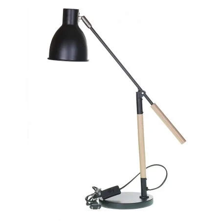 Lampki-biurkowe - czarna lampka na biurko w stylu loft e27 hd1625 rum-lux 