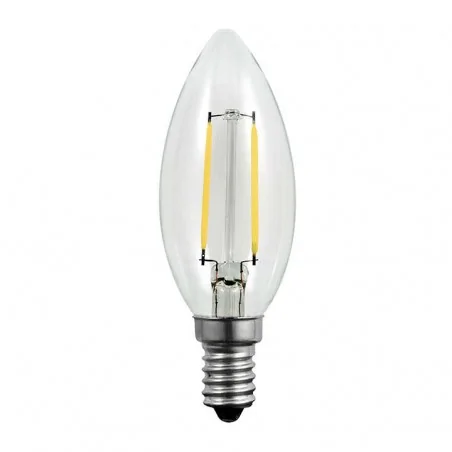 Gwint-trzonek-e14 - żarówka led e14 świeczka z dekoracyjnymi filamentami 2w-23w 3000k 230lm 305114 polux 