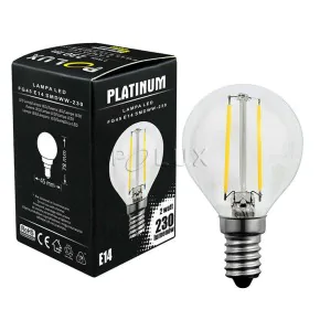 Gwint-trzonek-e14 - dekoracyjna żarówka led e14 bańka 2w-23w 3000k filament 305084 polux 