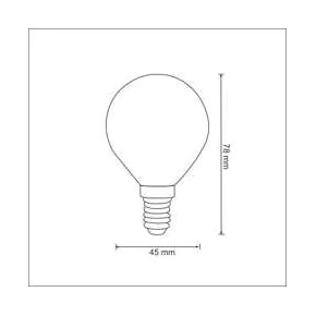 Gwint-trzonek-e14 - dekoracyjna żarówka led e14 bańka 2w-23w 3000k filament 305084 polux 