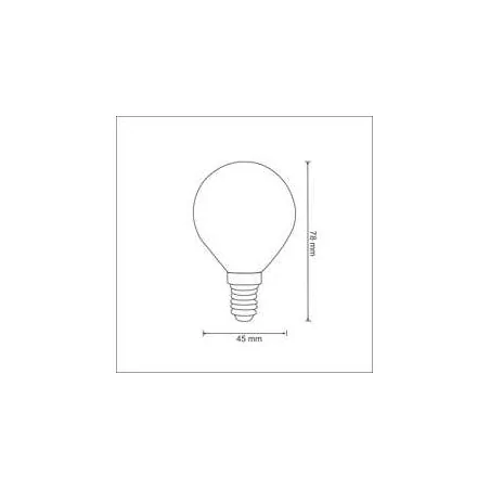 Gwint-trzonek-e14 - dekoracyjna żarówka led e14 bańka 2w-23w 3000k filament 305084 polux 