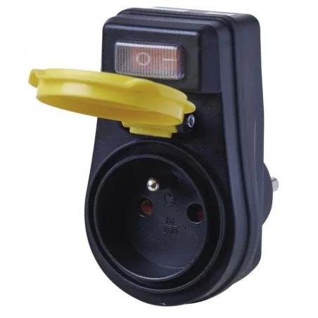 Rozgalezniki - gniazdo ip44 czarno-żółte emos - 1905110002 