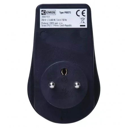 Rozgalezniki - gniazdo ip44 czarno-żółte emos - 1905110002 