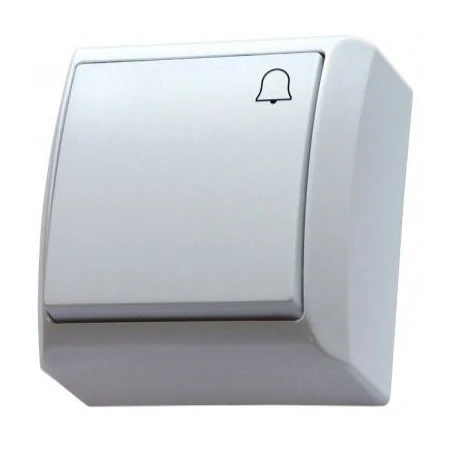 Wlaczniki-i-przyciski-dzwonkowe - przycisk dzwonkowy natynkowy biały bis ospel łn-6b/00 