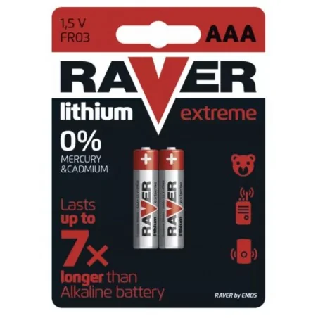 Baterie - bateria litowa raver lithium aaa (fr03) blister 2 emos - 1321112000 