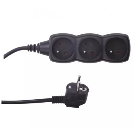 Przedluzacze-elektryczne - przedłużacz 3 gniazda 5m czarny pc0315 emos - 1902230500 