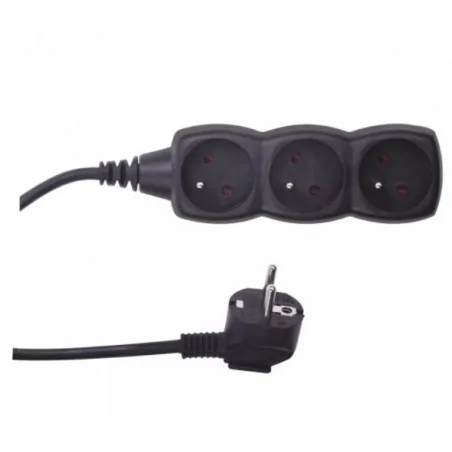 Przedluzacze-elektryczne - przedłużacz 3 gniazda 1,5m czarny pc0311 emos - 1902230160 