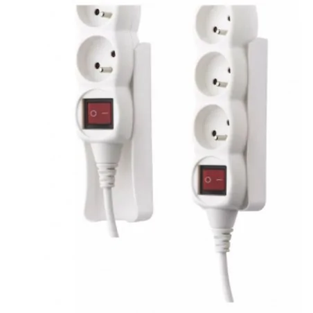 Przedluzacze-elektryczne - uchwyt na przedłużacze 3-4 gniazda zawieszka biała p0003c emos 