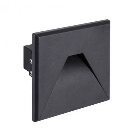 Oswietlenie-schodowe - kwadratowa oprawa schodowa led w kolorze czarnym 4000k 1,6w kurs led d 03909 ideus 