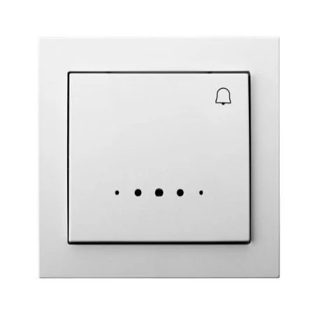 Wlaczniki-i-przyciski-dzwonkowe - włącznik zwierny „dzwonek” biały z podświetleniem łp-6ws/00 kier ospel 