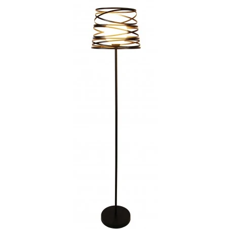 Lampy-stojace - czarna metalowa lampa podłogowa 1xe14 akita ledea 50601060 candellux 