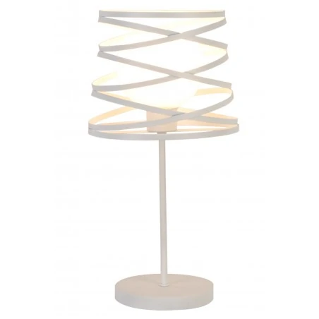 Lampki-nocne - biała lampa stołowa na żarówkę e14 akita ledea 50501062 cendellux 