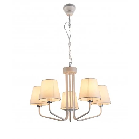 Lampy-sufitowe - wisząca lampa sufitowa pięciokrotna biała e14 york ledea 50205095 candellux 