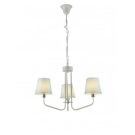 Lampy-sufitowe - delikatna lampa wisząca niebiesko biała 3x60w e14 york 50203096 ledea 