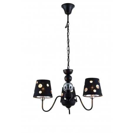 Lampy-sufitowe - czarna lampa sufitowa na trzy źródła światła e14 batley ledea 50203105 candellux 