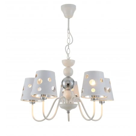 Lampy-sufitowe - pięcioramienna lampa wisząca wykonana z metalu 5x60w e14 batley 50205110 ledea 