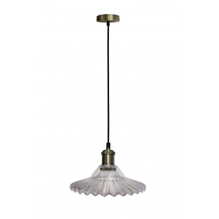 Lampy-sufitowe - lampa wisząca o transparentnym kloszu 1x40w e27 50101273 geneva ledea 