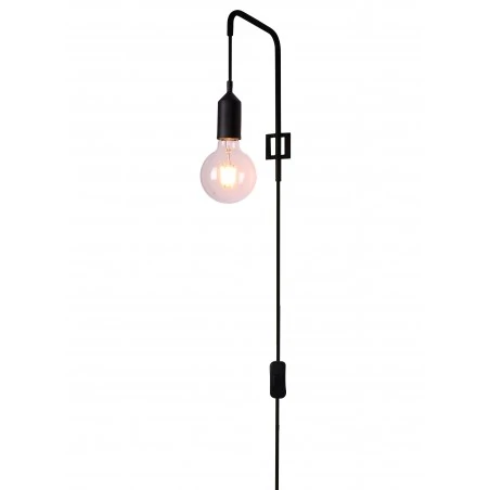 Kinkiety-do-salonu - czarny kinkiet w stylu industrialnym bez klosza 1x40w e27 laren 50401190 candellux 