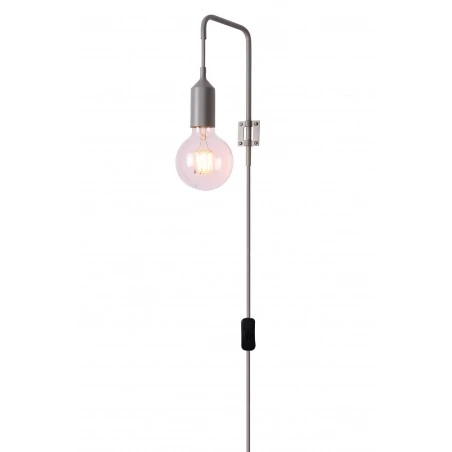 Kinkiety-do-salonu - industrialny kinkiet szary e27 laren ledea 50401192 candellux 