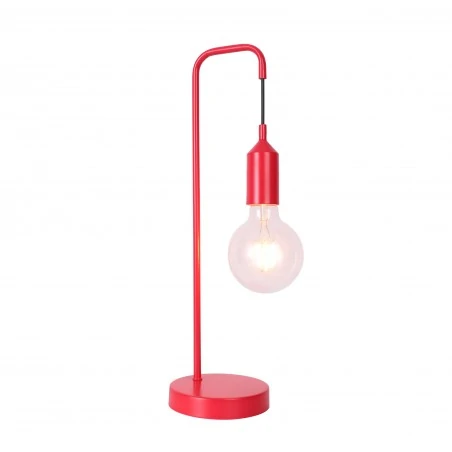 Lampki-biurkowe - czerwona lampka biurkowa w stylu industrialnym e27 laren 1 ledea 50501195 candellux 